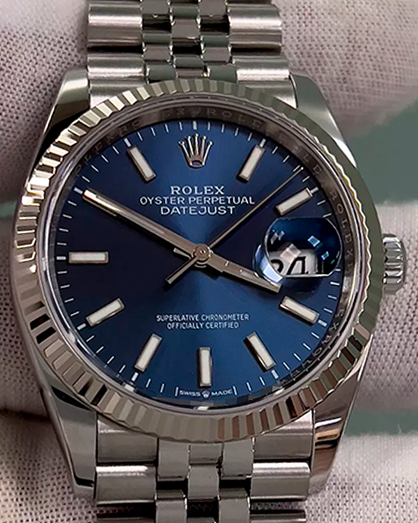 2022 Rolex Datejust 36MM Blue Dial Jubilee Bracelet (126234)