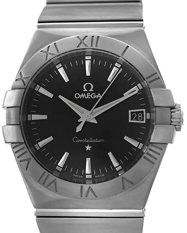 Omega Constellation Date 35MM Quartz Black Dial Steel Bracelet (123.10.35.60.01.001)