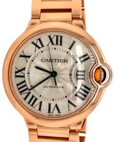 Cartier Ballon Bleu de Cartier 36MM Silver Dial Rose Gold Bracelet (3003)