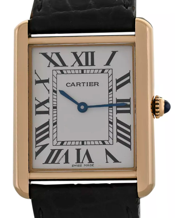 2016 Cartier Tank 27x35MM Quartz Silver Dial Leather Strap (W5200004)