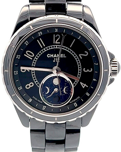 Chanel J12 38MM Black Dial Ceramic Bracelet (H3406)