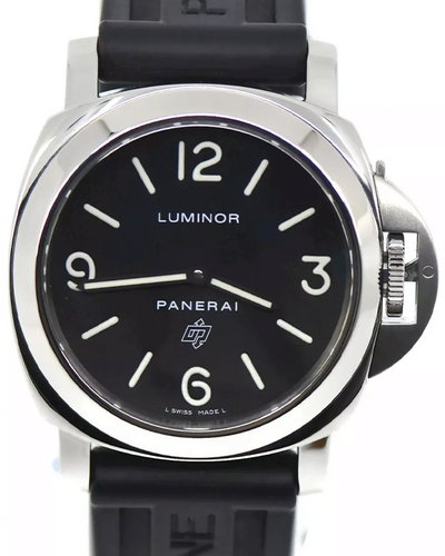 2015 Panerai Luminor Base Logo 44MM Black Dial Rubber Strap (PAM00000)