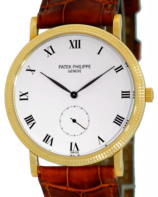 Patek Philippe Calatrava 33MM White Dial Leather Strap (3919-J)