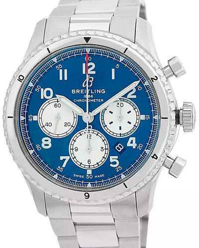 2019 Breitling Aviator 8 B01 Chronograph 43MM Blue Dial Steel Bracelet (AB0119131C1A1)