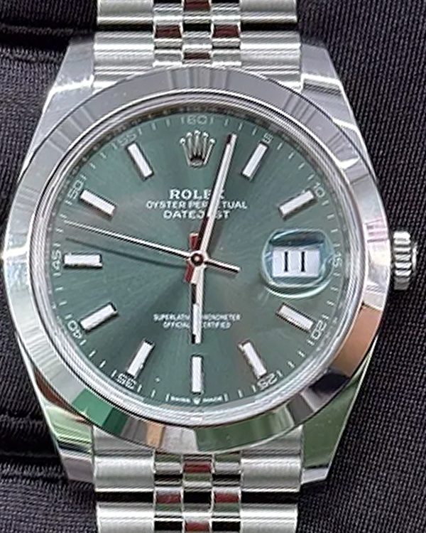 2024 Rolex Datejust 41MM Mint Green Dial Jubilee Bracelet (126300)