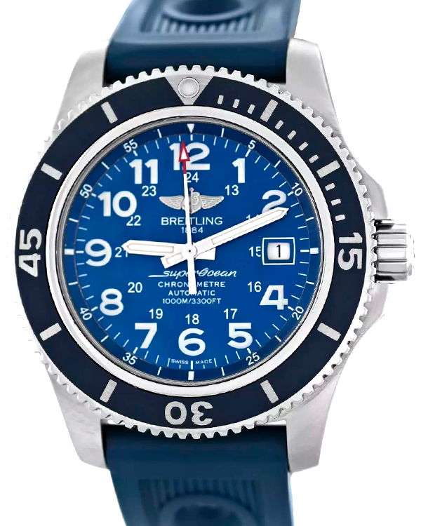 Breitling Superocean 44MM Blue Dial Rubber Strap (A17392D8/C910)