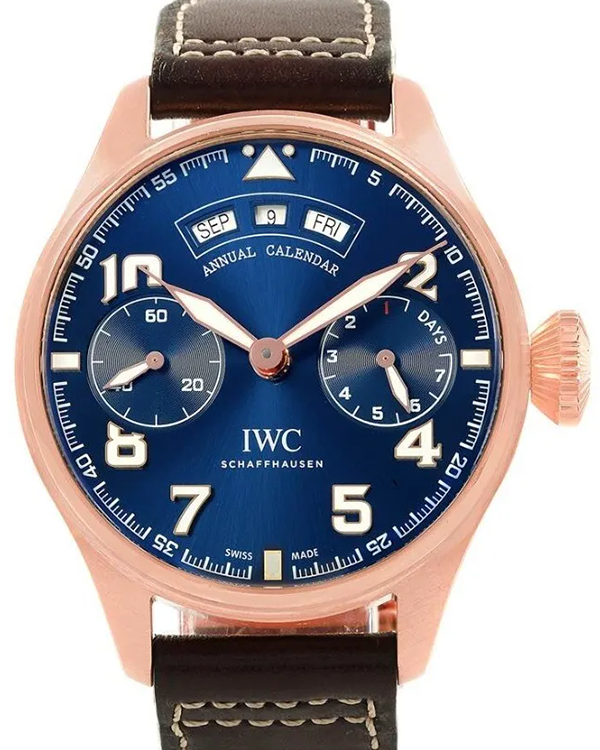 IWC Schaffhausen Big Pilot Annual Calendar "Le Petit Prince" 46MM Blue Dial Leather Strap (IW502701)