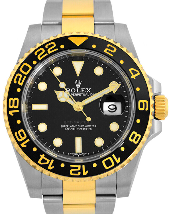 2014 Rolex GMT-Master II 40MM Black Dial Two-Tone Oyster Bracelet (116713LN)