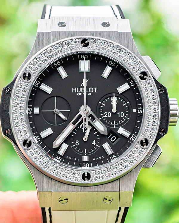 Hublot Big Bang 44MM Black Dial Leather Strap (301.SX.1170.RX.1104)