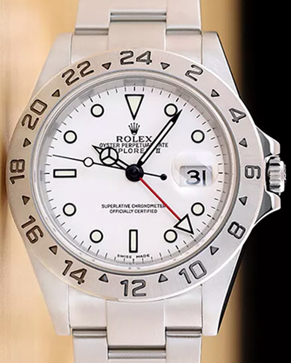 Rolex Explorer II "Polar" 40MM White Dial Oyster Bracelet (16570T)