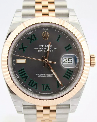 2018 Rolex Datejust "Wimbledon" 41MM Slate Dial Two-Tone Jubilee Bracelet (126331)