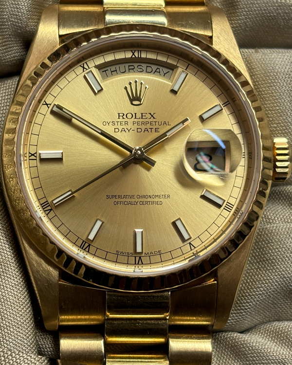 Rolex Day-Date 36MM Champagne Dial President Bracelet (18238)