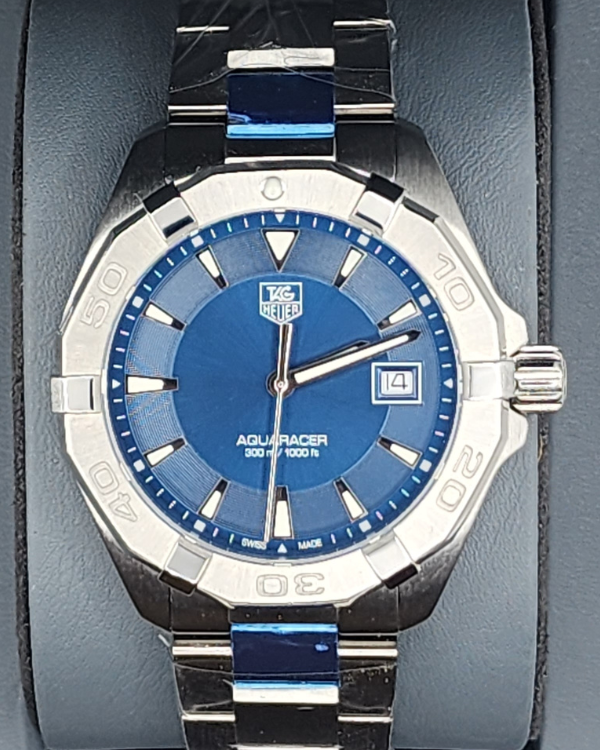 TAG Heuer Aquaracer 41MM Quartz Blue Dial Steel Bracelet (WAY1112.BA0928)