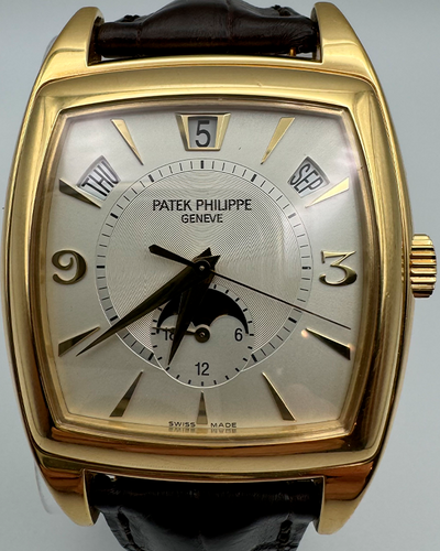 Patek Philippe Gondolo Calendario 51MM Silver Dial Leather Strap (5135R-001)