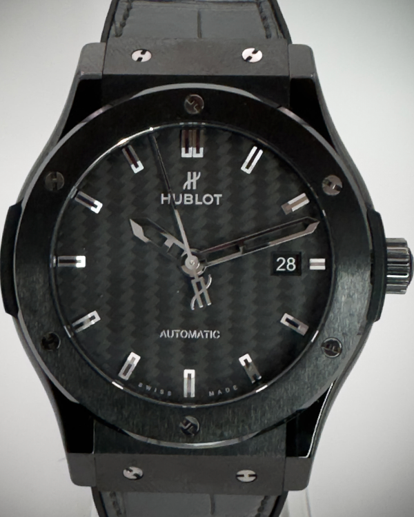 2016 Hublot Classic Fusion Black Magic 42MM Black Dial Leather Strap (511.CM.1770.RX)