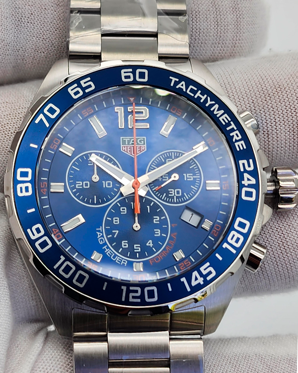 No Reserve - TAG Heuer Formula 1 43MM Quartz Blue Dial Steel Bracelet (CAZ1014.BA0842)