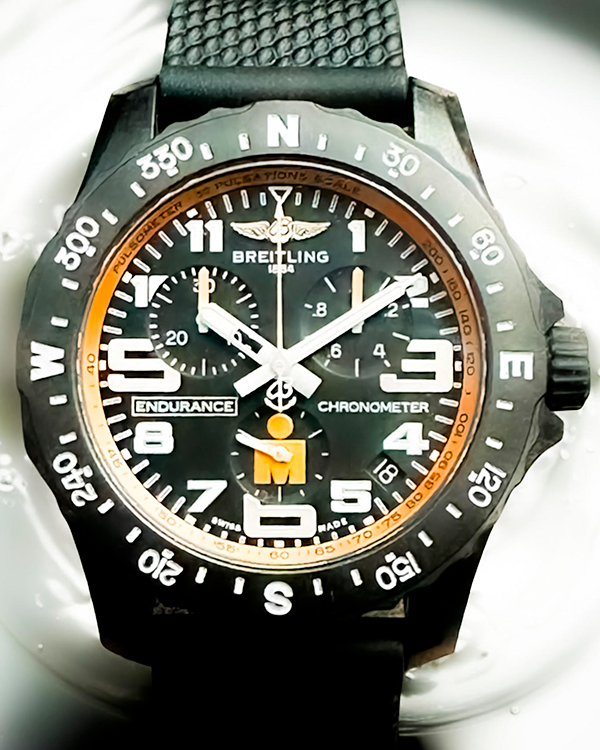 Breitling Endurance Pro "Ironman Finisher Series" 44MM Quartz Black Dial Rubber Strap (X823101B1B1S1)