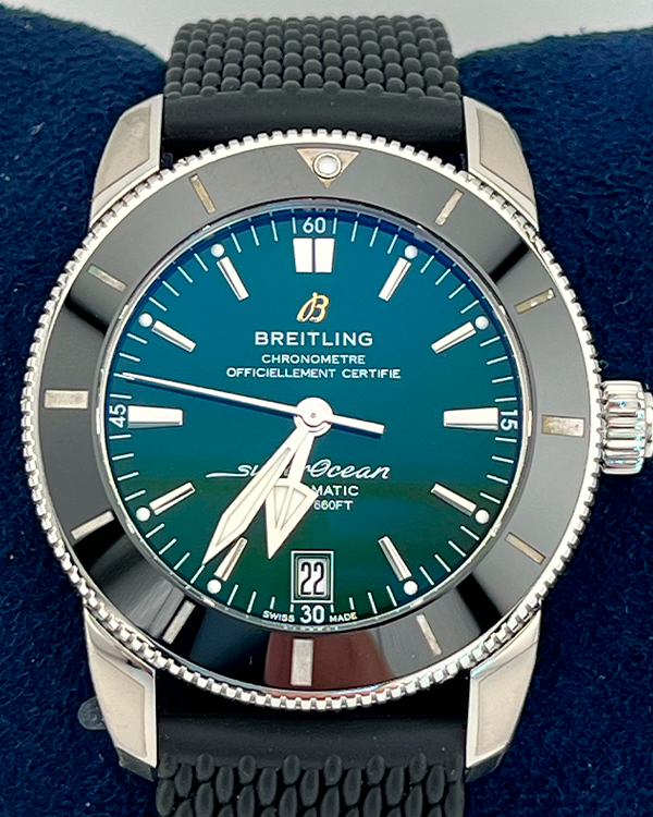 2022 Breitling Superocean Heritage B20 Automatic 42MM Green Dial Rubber Strap (AB2010)