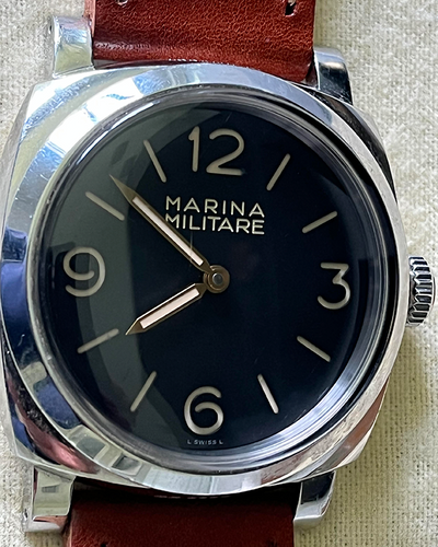 2015 Panerai Radiomir 1940 3 Days Marina Militare Acciaio Steel Black Dial (PAM00587)