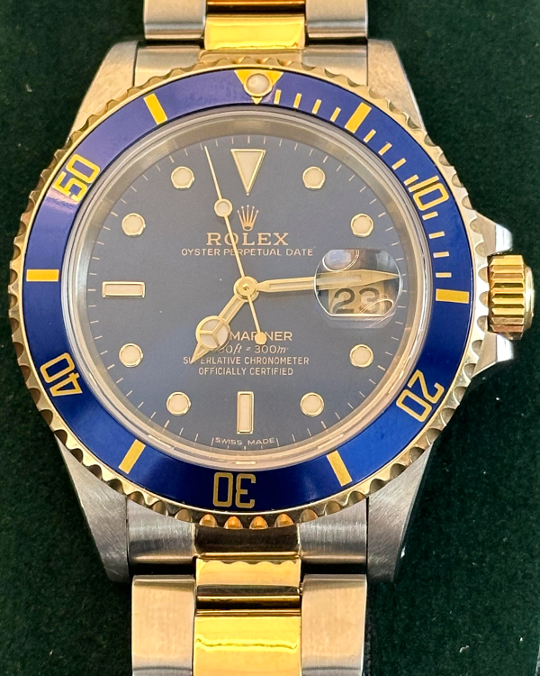 Rolex Submariner Date 40MM "Bluesy" Blue Dial Two-Tone Oyster Bracelet (16803)