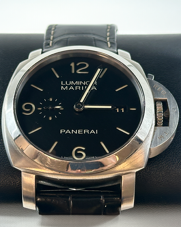 Panerai Luminor Marina 1950 3 Days Automatic 44MM Black Dial Leather Strap (PAM00312)