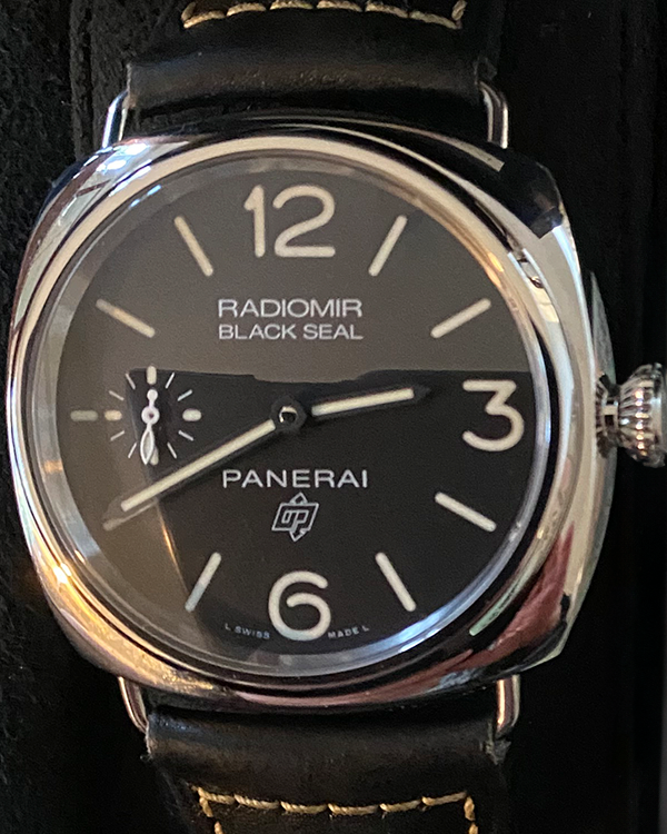 Panerai Radiomir Black Seal Logo 45MM Black Dial Leather Strap (PAM00754)