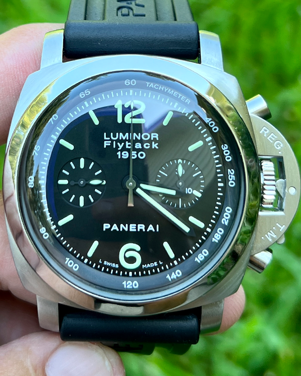 2007 Panerai Luminor 1950 3 Days Chrono Flyback Steel Black Dial (PAM00212)