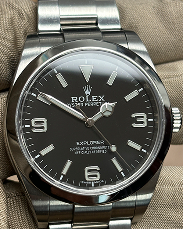 Rolex Explorer 39MM Black Dial Oyster Bracelet (214270)