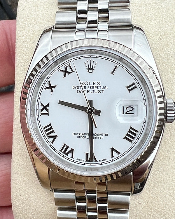 Rolex Datejust 36 DISCONTINUED Super Jubilee Hidden Clasp Bracelet (116234)