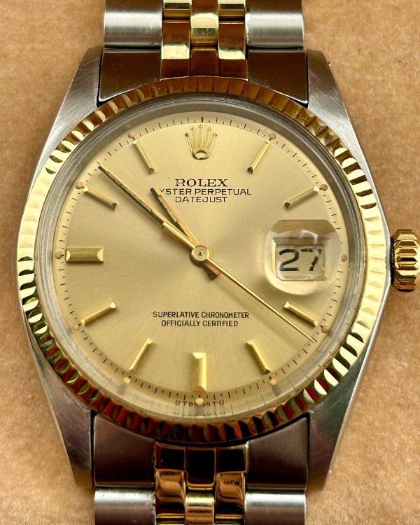 Rolex Datejust Vintage 36MM Champagne Dial Two-Tone Jubilee Bracelet (1601)