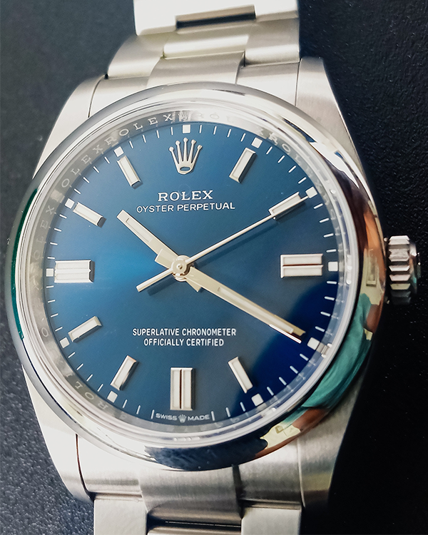 No Reserve - Rolex Oyster Perpetual 36mm Roman Blue Dial (126000)