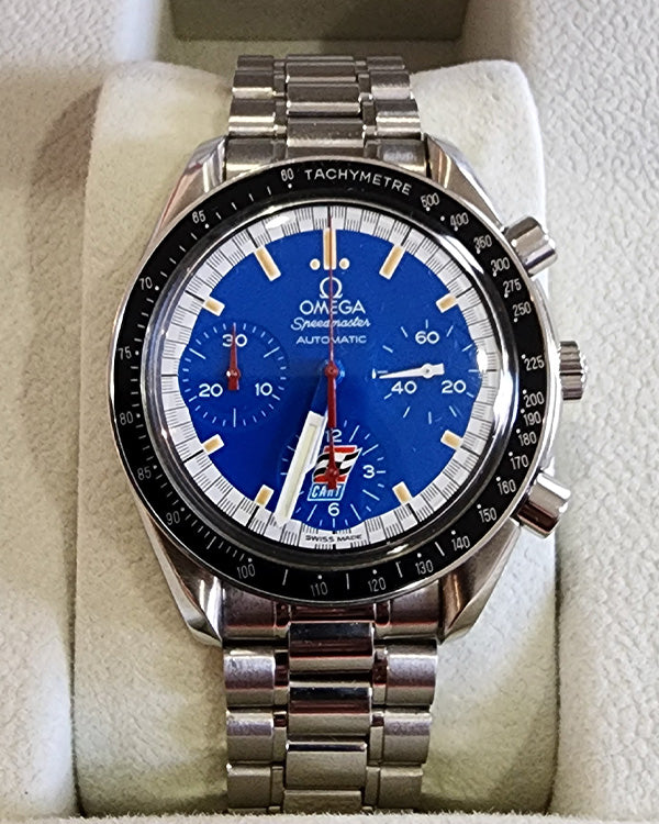 Omega Speedmaster Michael Schumacher Racing Cart Blue Dial (3510.81.00)