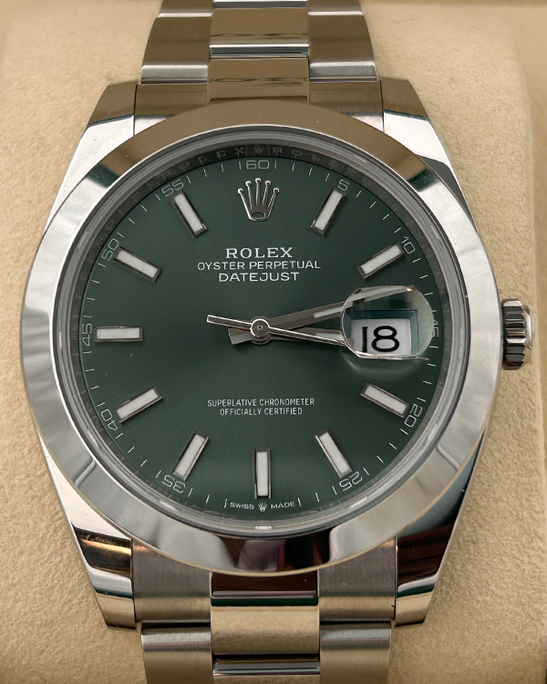 2023 Rolex Datejust 41 Oystersteel Green Dial (126300)