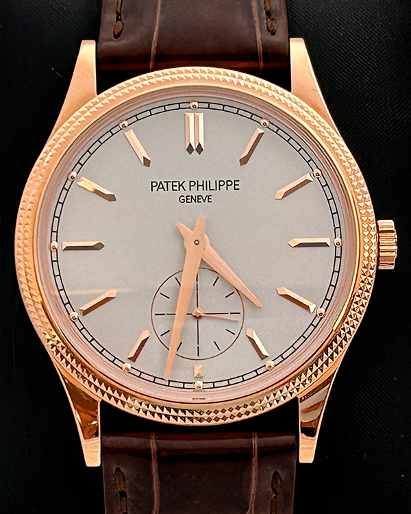 No Reserve 2021 Patek Philippe Calatrava Rose Gold Silver Dial (6119R-001)