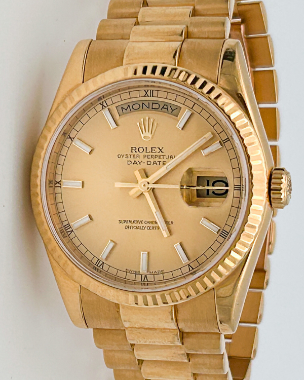 Rolex Day-Date 36 President Yellow Gold/Oystersteel Champagne Dial (118238)