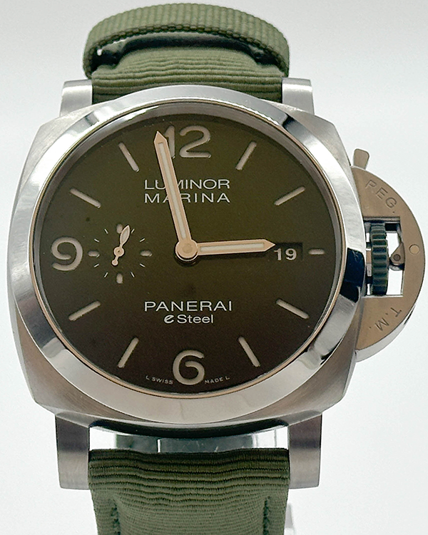 2022 Panerai Luminor Marina 44MM Green Dial Leather Strap (PAM01356)