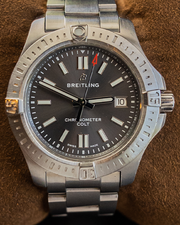 2019 Breitling Chronomat Colt 41MM Grey Dial Steel Bracelet (A17313101F1A1)