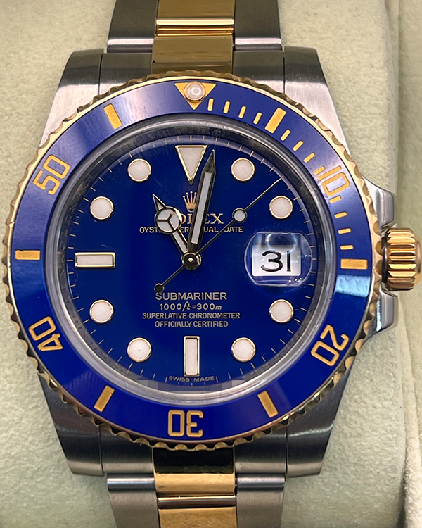 2012 Rolex Submariner Date "Bluesy" 40MM Blue Dial Two-Tone Bracelet (116613)