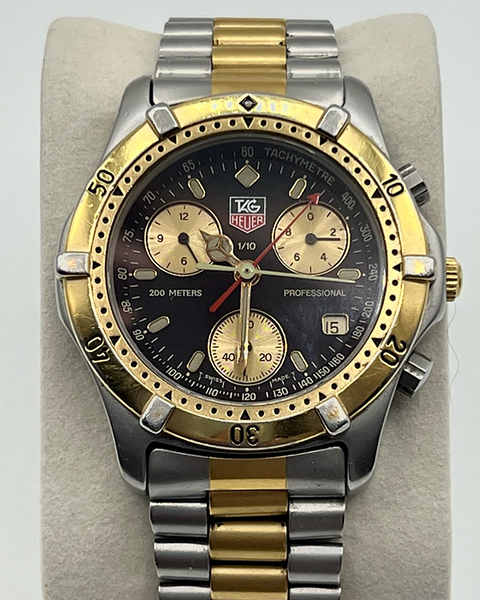 No Reserve - Tag Heuer Black Stainless Steel Professional 200
