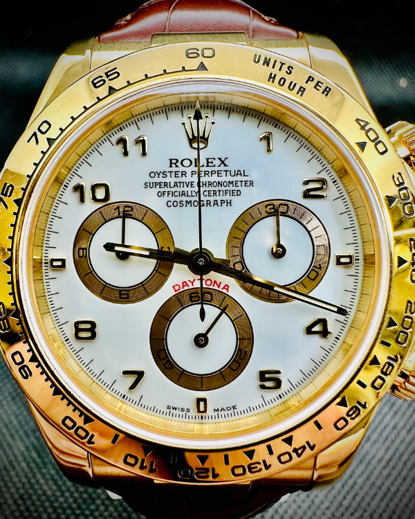 No Reserve - 2002 Rolex Cosmograph Daytona 40 White Dial 18k Gold (M116518)