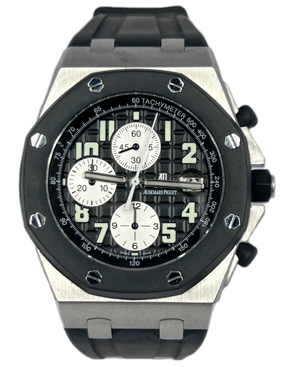 Audemars Piguet Royal Oak Offshore Chronograph 42MM Black Dial Rubber Strap (25940SK)