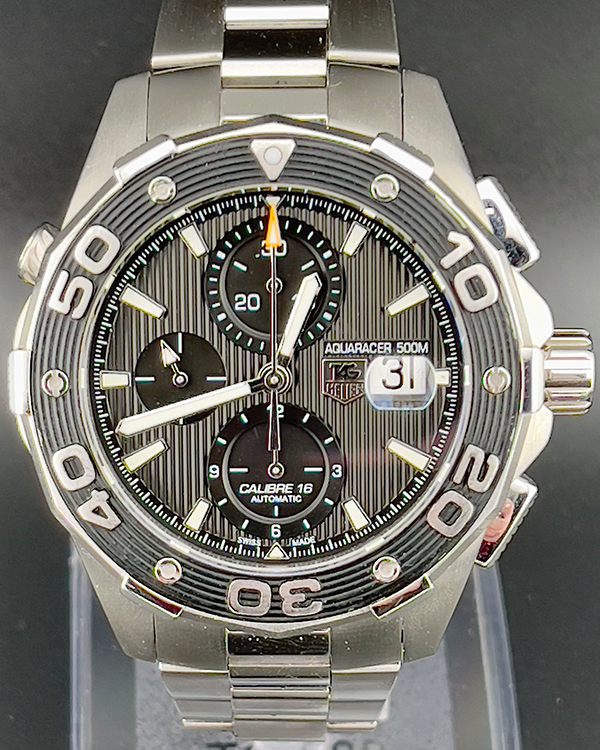 No Reserve - 2012 TAG Heuer Aquaracer 500M 44MM Black Dial Steel Bracelet (CAJ2110.BA0872)