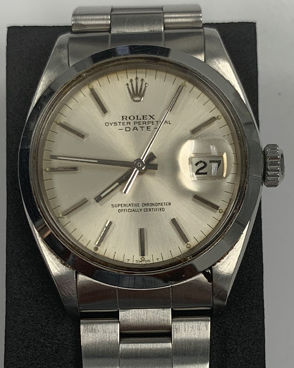 Rolex Oyster Perpetual Date 34MM Silver Dial Steel Bracelet (1500)