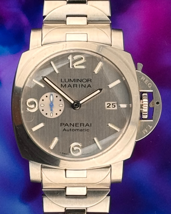 2020 Panerai Luminor Marina 44MM Silver Dial Steel Bracelet (PAM00978)