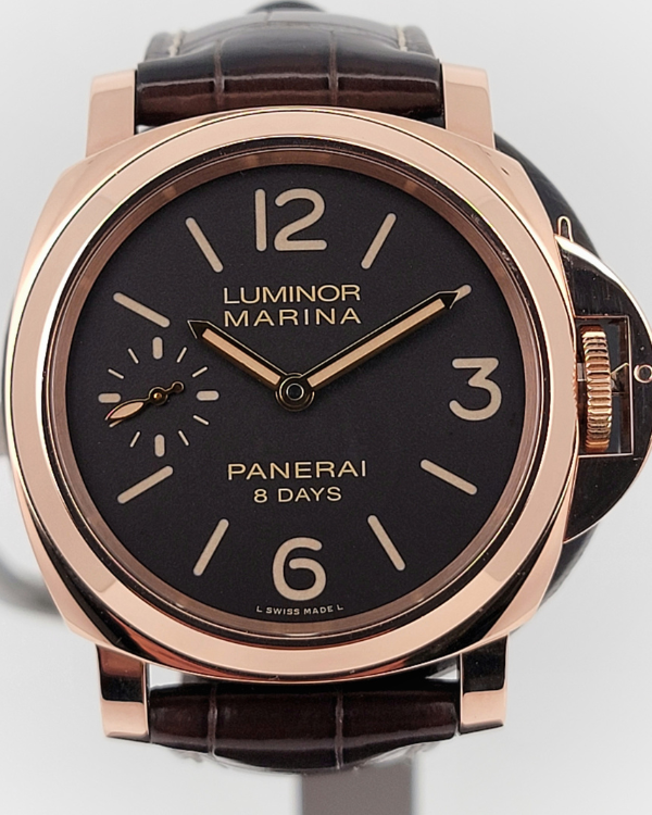 2015 Panerai Luminor Marina 8 Days Rose Gold Brown Dial (PAM00511)