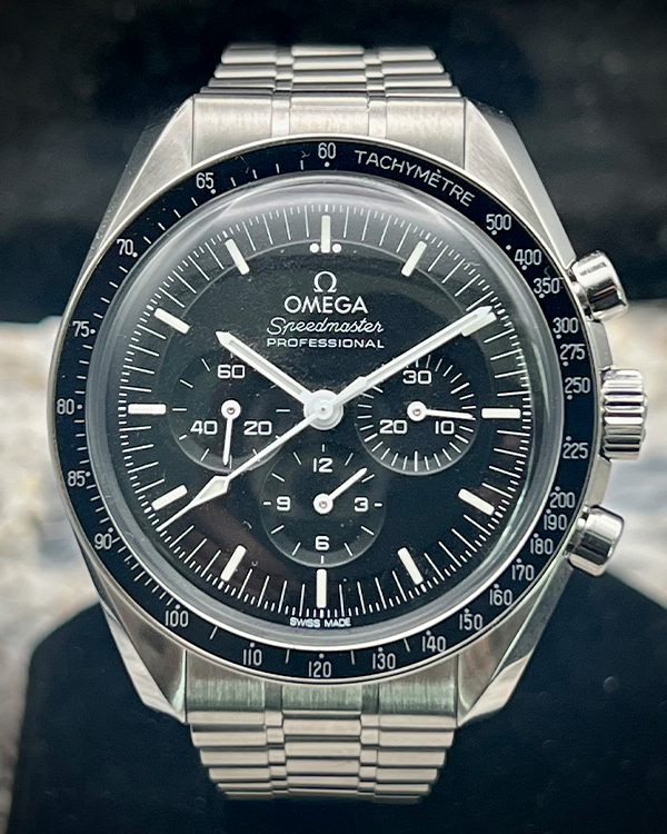 2023 Omega Speedmaster Moonwatch Professional Co-Axial Master Chronometer Chronograph 42mm Hesalite Black Dial (310.30.42.50.01.001)