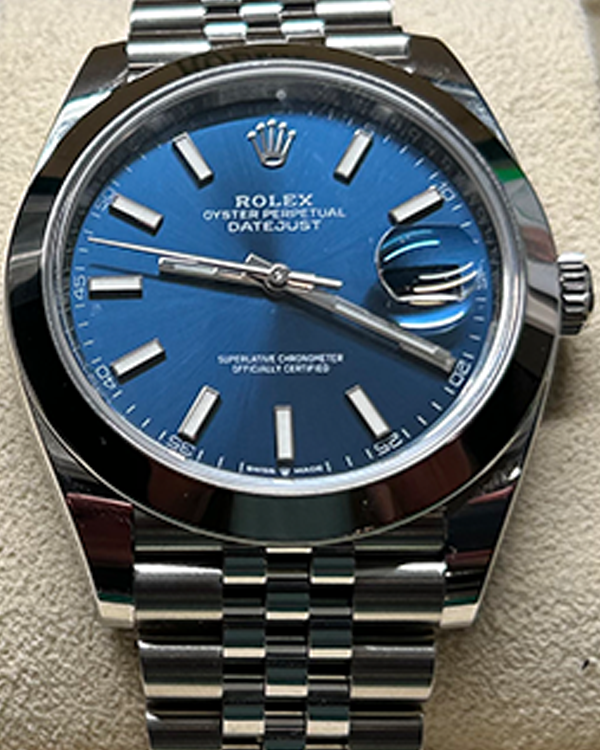 2023 Rolex Datejust 41MM Jubilee Bracelet Oystersteel Blue Dial (126300)