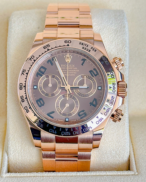 2018 Rolex Daytona Chocolate Dial Arabic Numerals (116505) – Grailzee