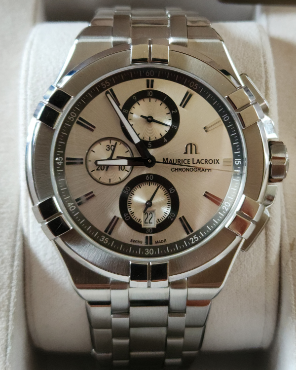 No Reserve - Maurice Lacroix Aikon Quartz 44MM Steel Silver Dial (AI1018-SS002-130-1)