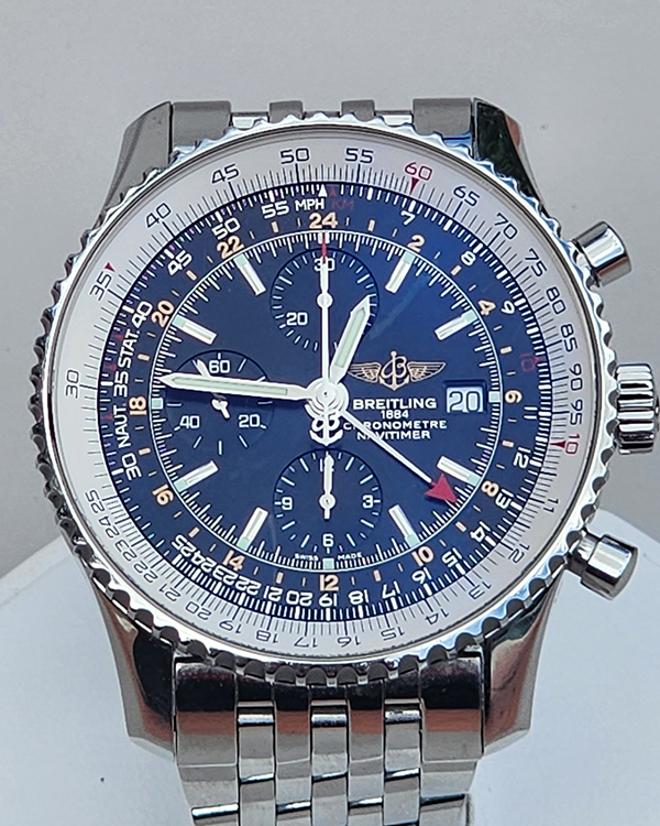 Breitling Navitimer Chronograph GMT 46 Black Dial (A24322)